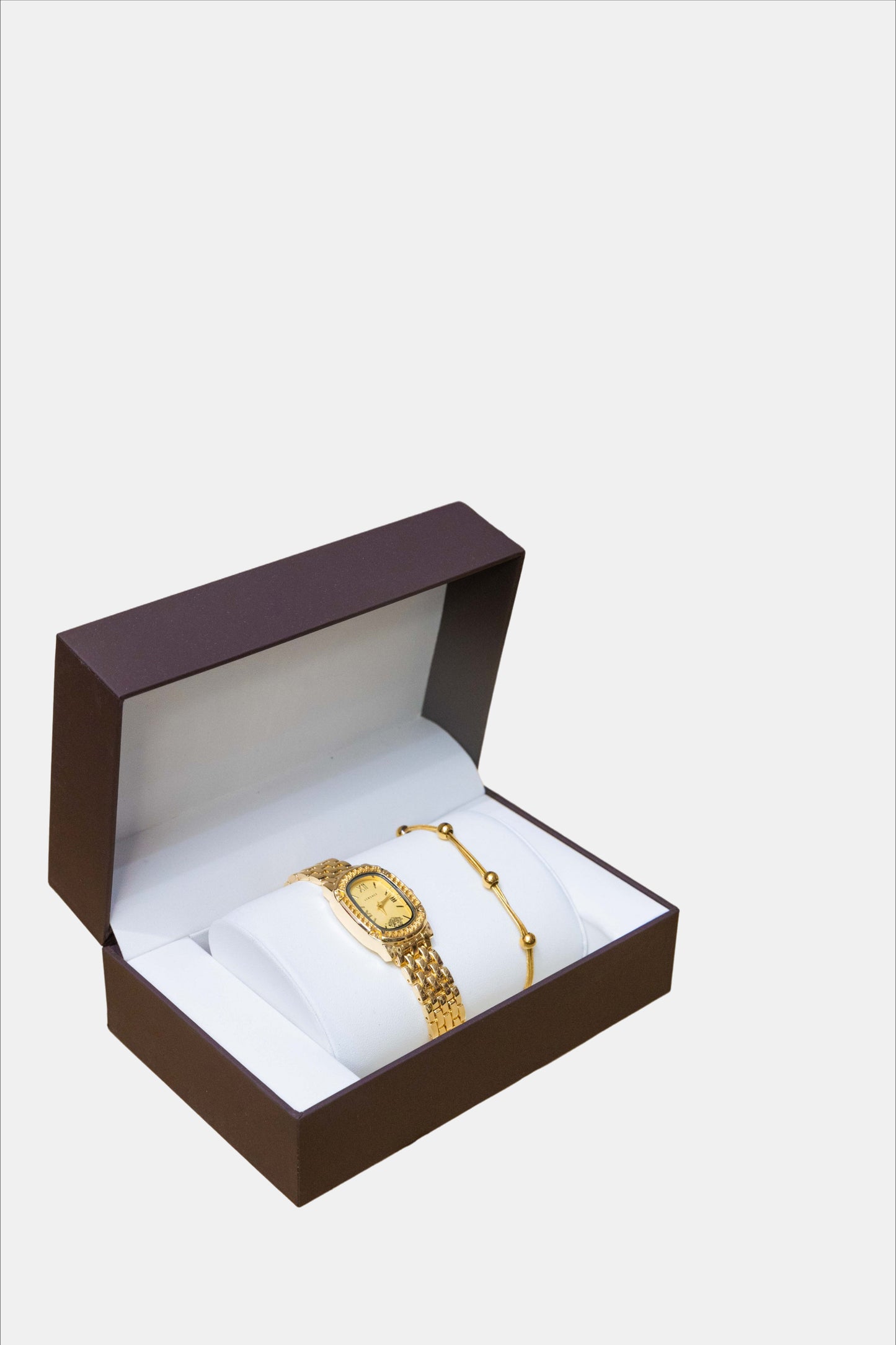 Golden Grace – Ladies Watch & Bracelet Set