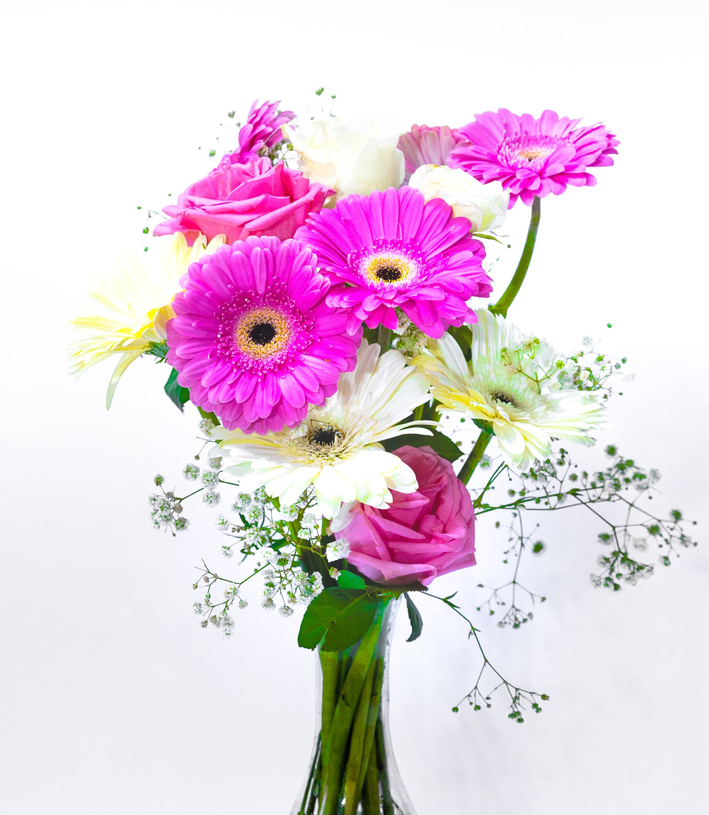 Bloom Elegance – Mixed Gerbera & Rose Vase