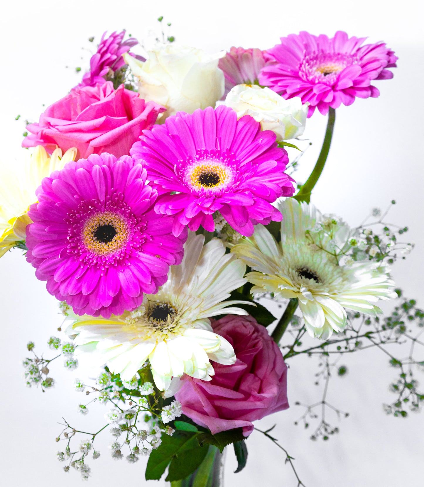 Bloom Elegance – Mixed Gerbera & Rose Vase