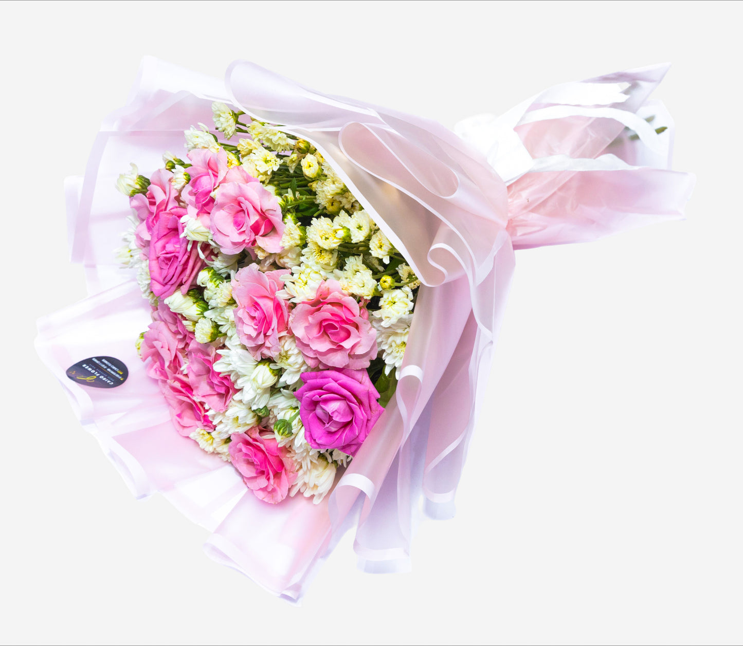 Blush Blossom Bouquet – Pink Elegance & Fresh Whites