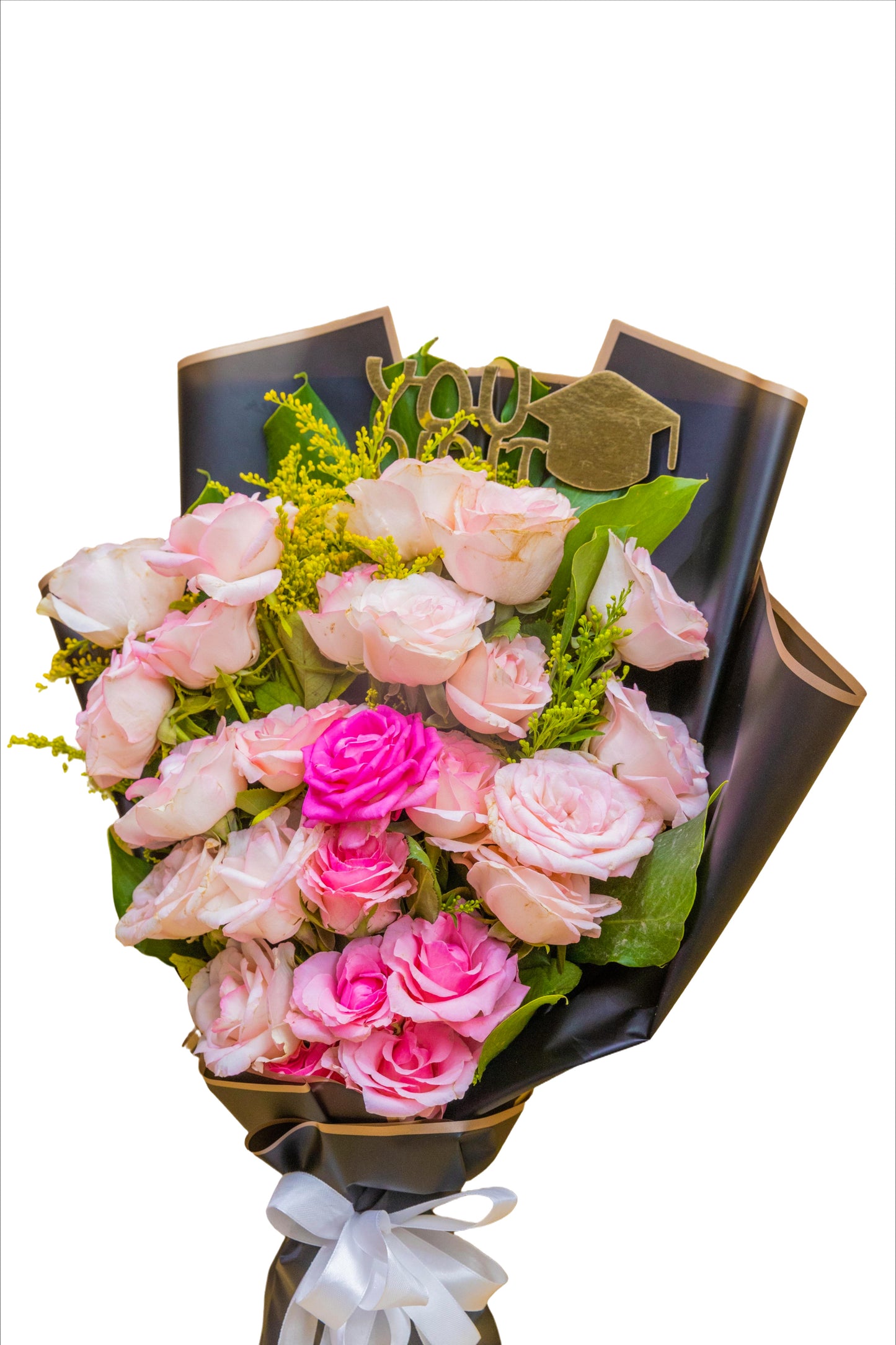 Graduation Bloom – Pink Rose Bouquet