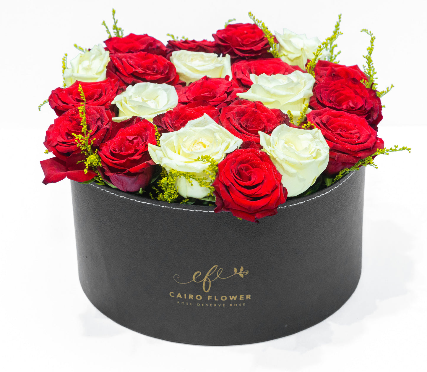 Velvet Harmony β Box of Red & White Roses