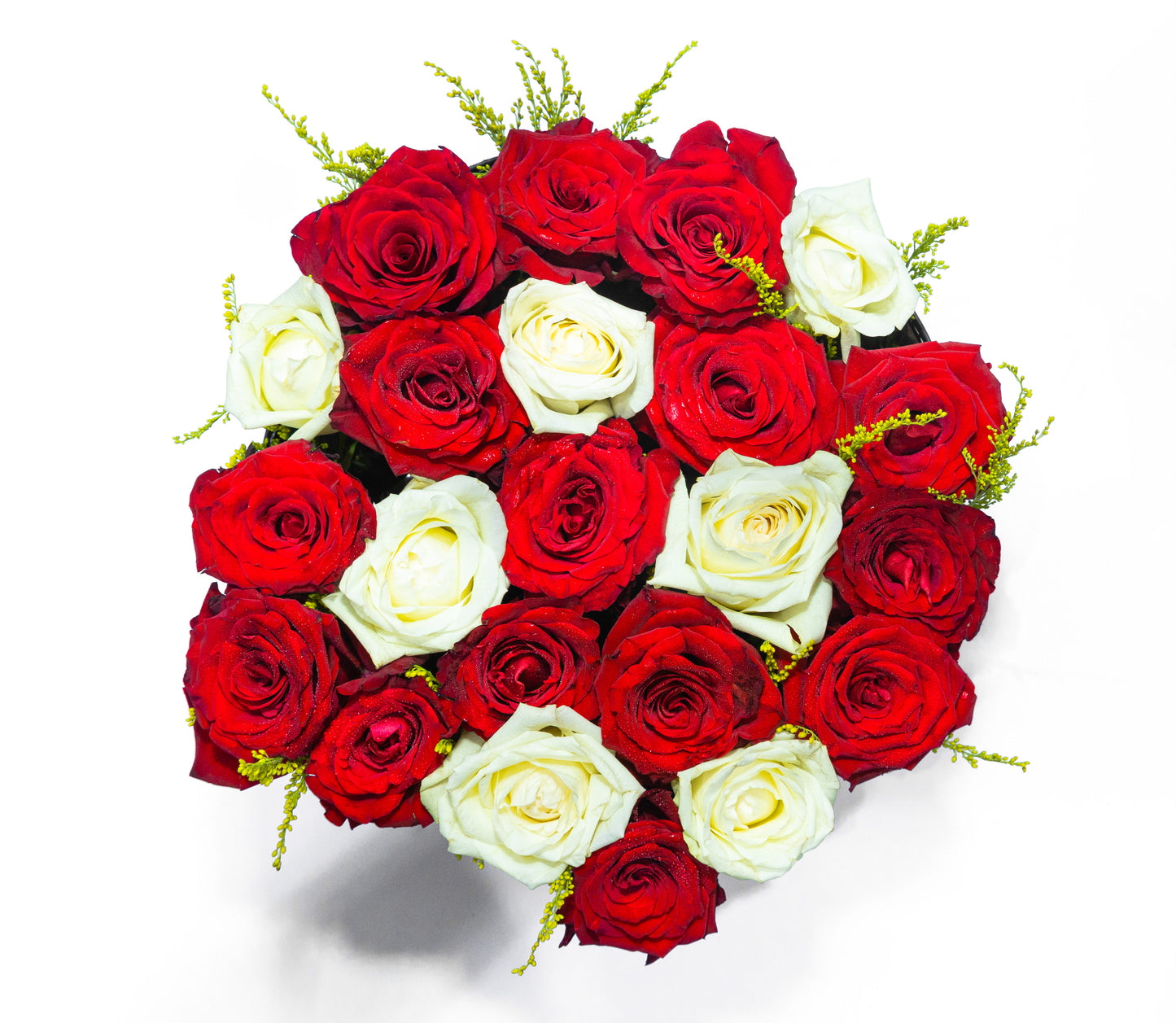 Velvet Harmony β Box of Red & White Roses