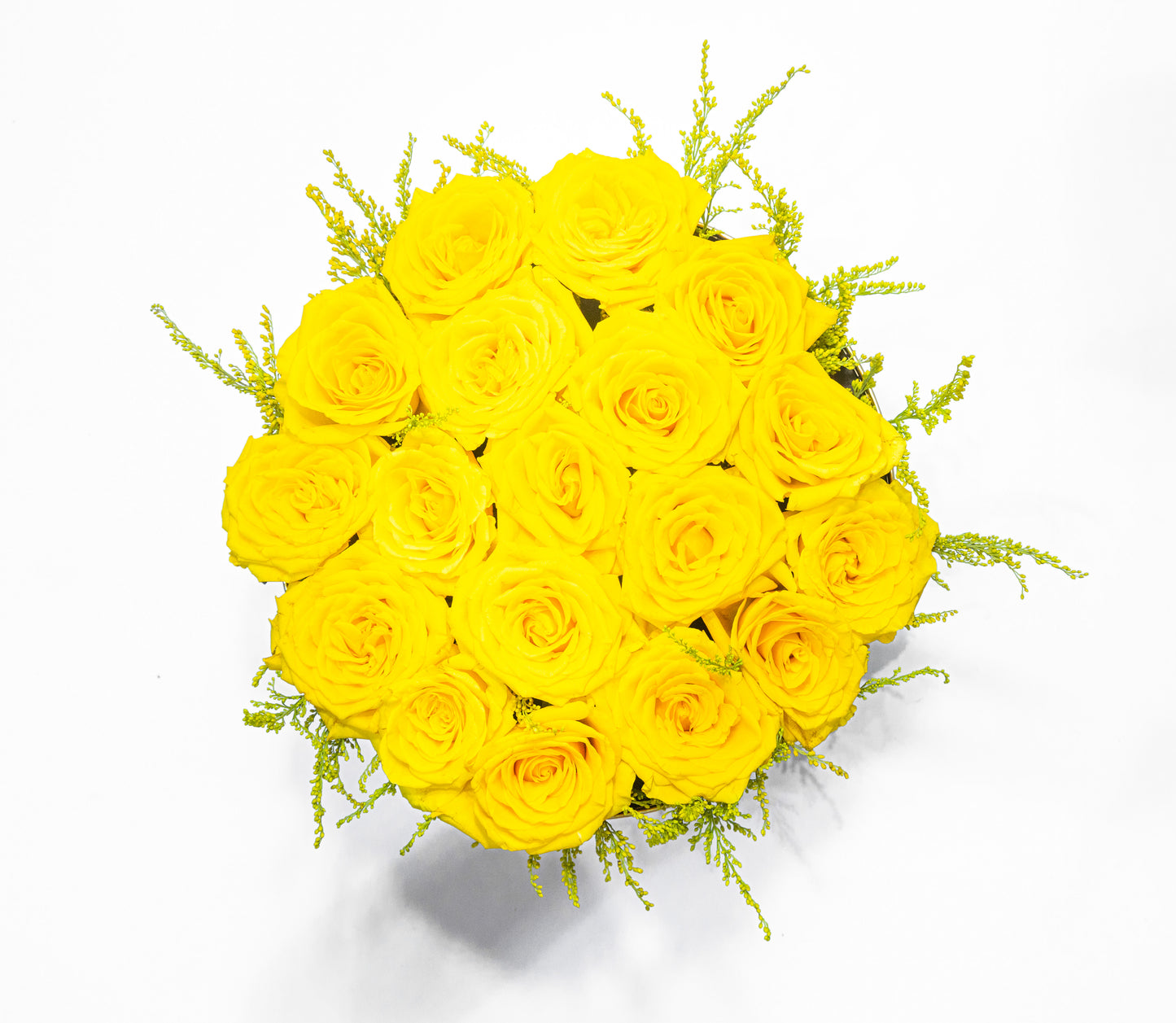 Golden Glow β Yellow Roses in a Luxe Gold Box