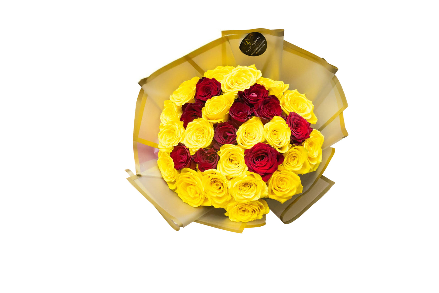 Sunshine & Passion – Yellow and Red Rose Bouquet