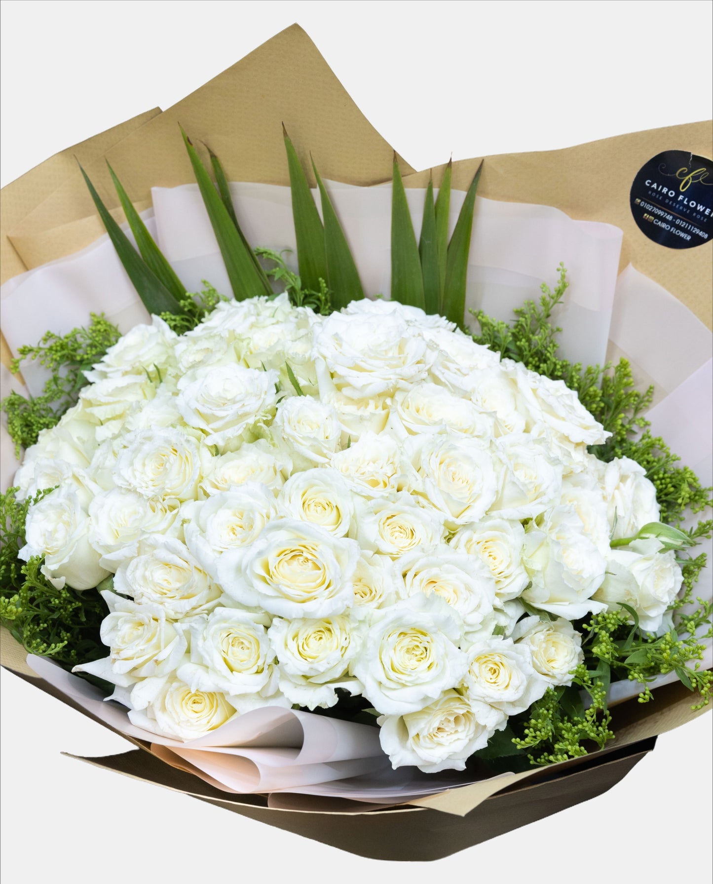 Pure Elegance – White Rose Harmony Bouquet