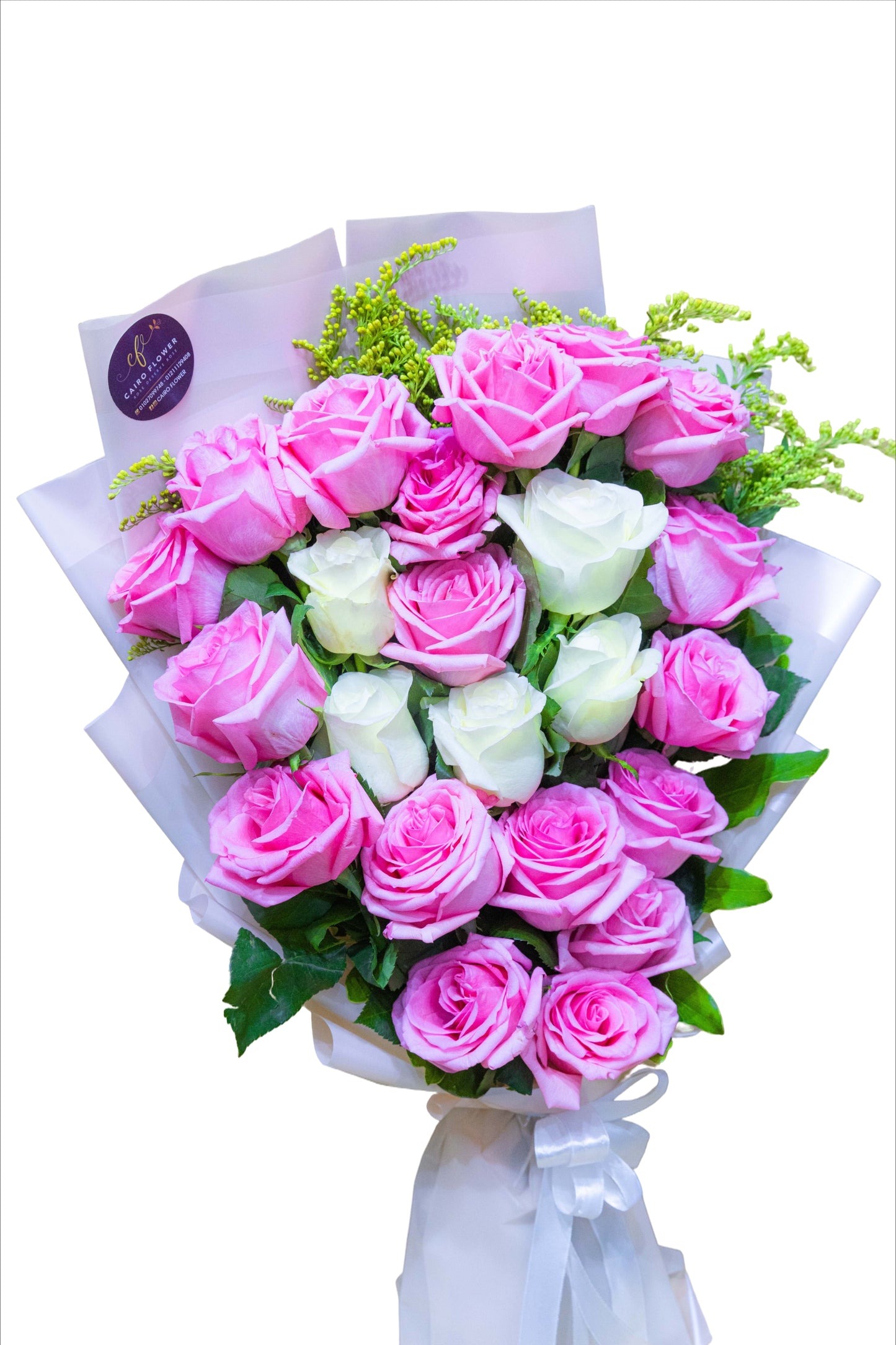 Harmony in Bloom – Pink & White Rose Bouquet