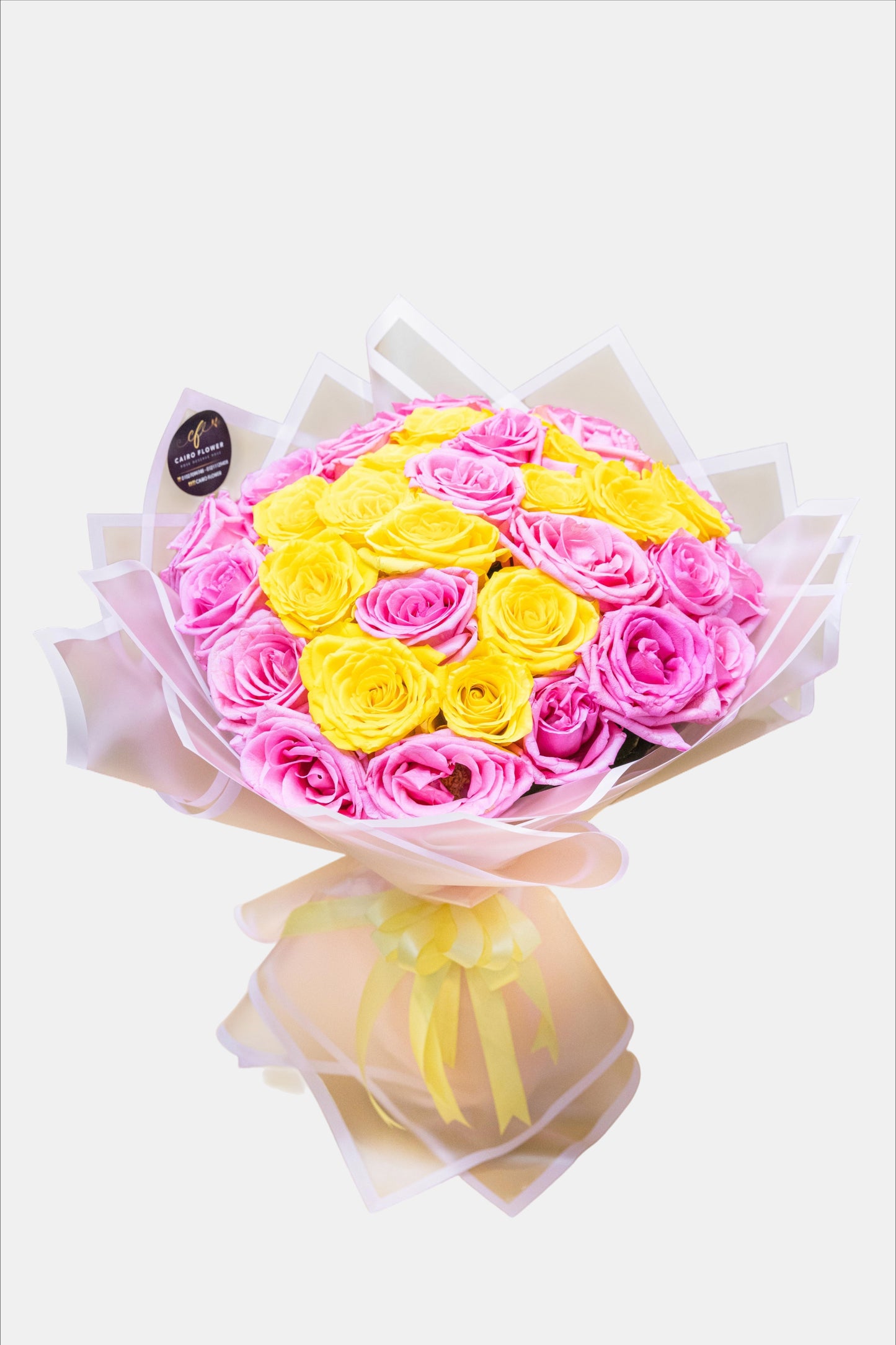 Blossom Delight – Pink and Yellow Rose Harmony