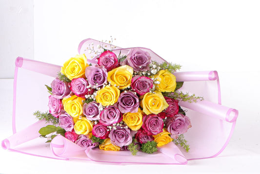 Imported Purple & Yellow Bouquet 💐