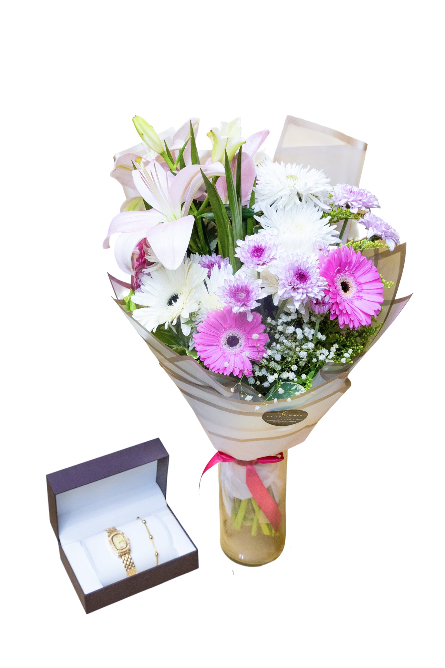 Timeless Bloom – Flower & Watch Gift Set