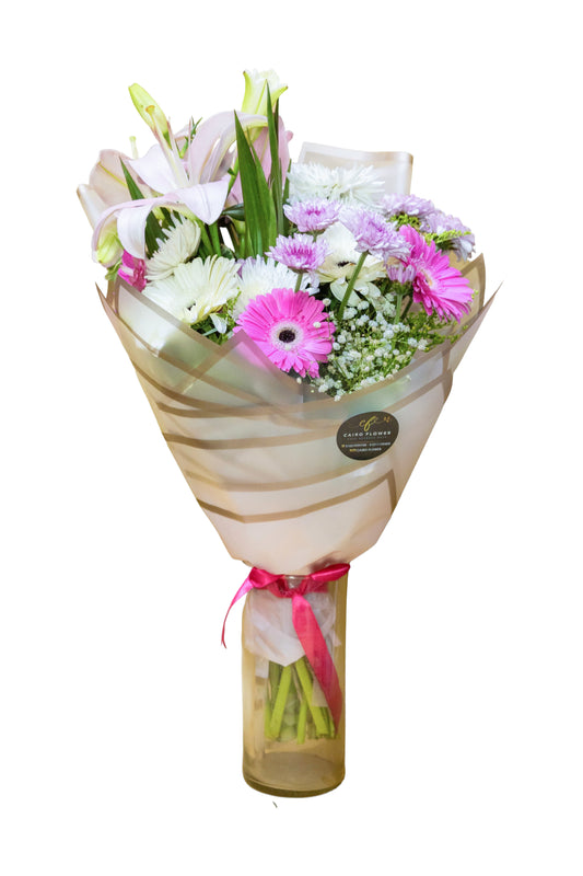 Blushing Petals – Mixed Pastel Flower Bouquet