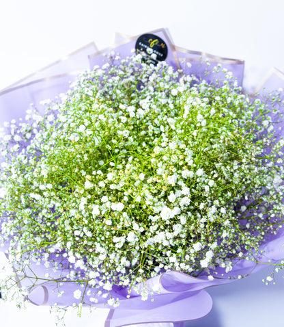 Lavender Whisper Bouquet – Baby’s Breath Elegance