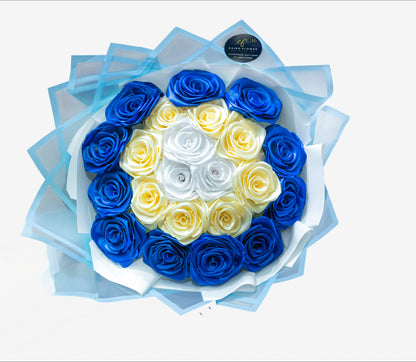 Royal Elegance Satin Rose Bouquet