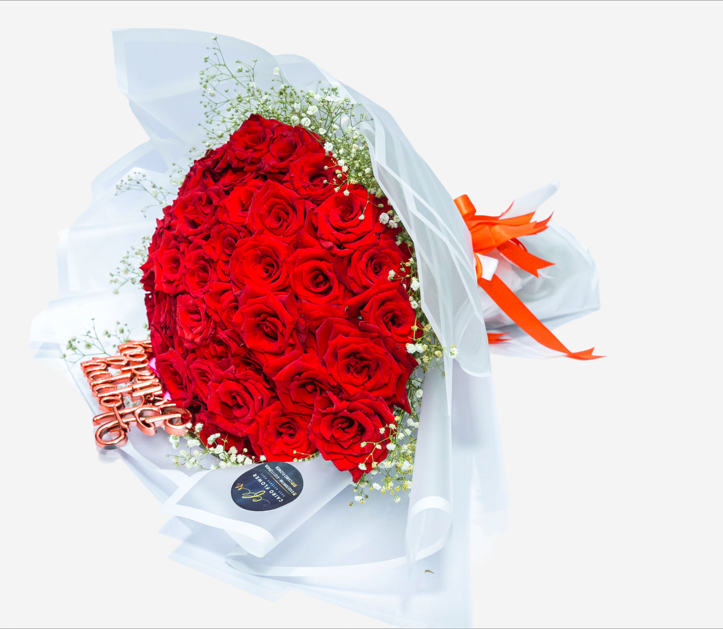 Birthday Love – Red Rose Celebration Bouquet