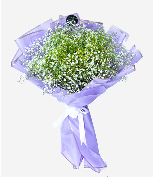 Lavender Whisper Bouquet – Baby’s Breath Elegance