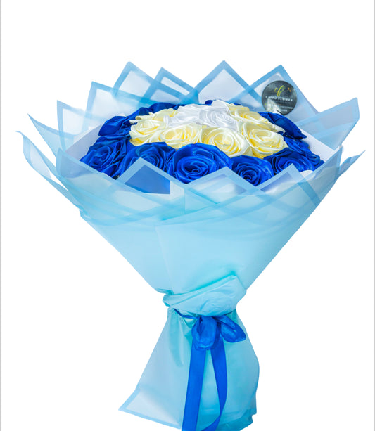 Royal Elegance Satin Rose Bouquet