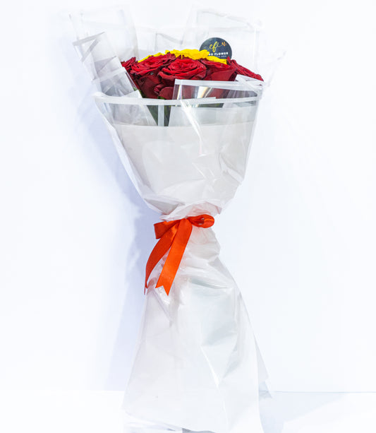 Red & Yellow Rose Harmony Bouquet