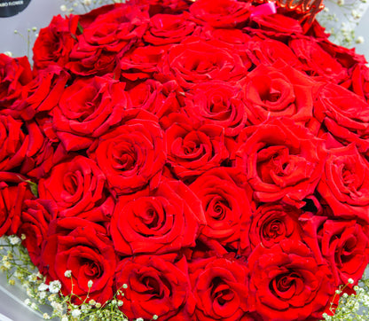 Birthday Love – Red Rose Celebration Bouquet