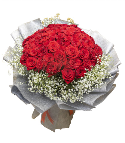Timeless Passion – Red Rose Bouquet