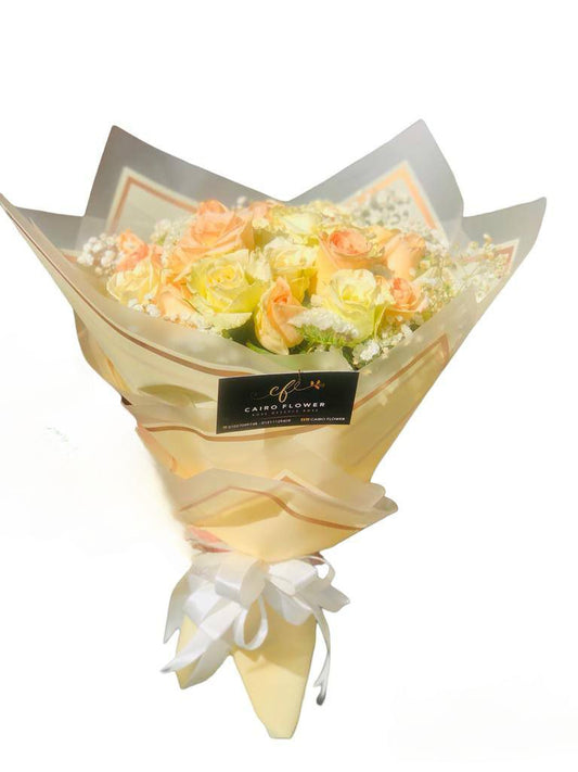 Graceful Bloom – White & Light Pink Roses