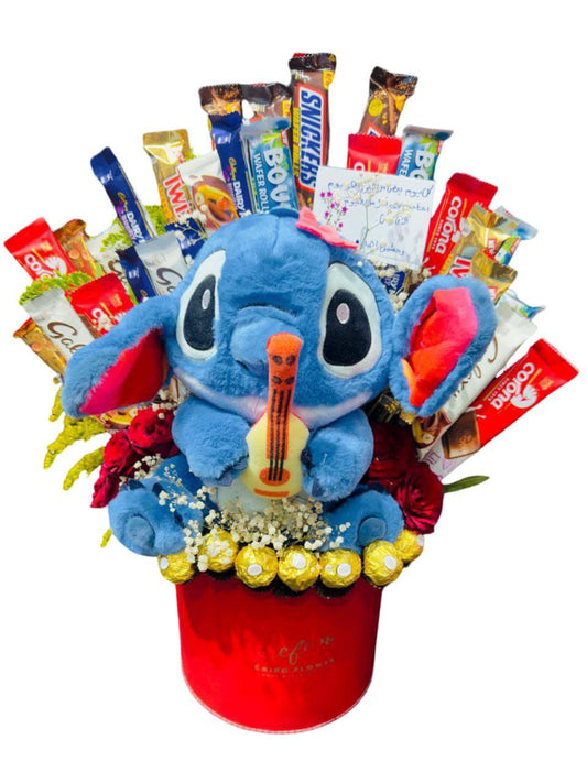 🌹 Sweet Surprise Gift Box – Flowers, Chocolates & Cuteness Combined