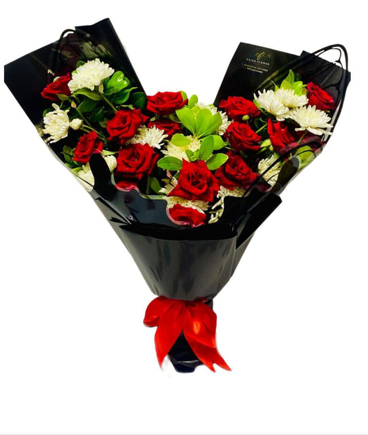 "Wings of Love" – Natural Red Rose Butterfly Bouquet