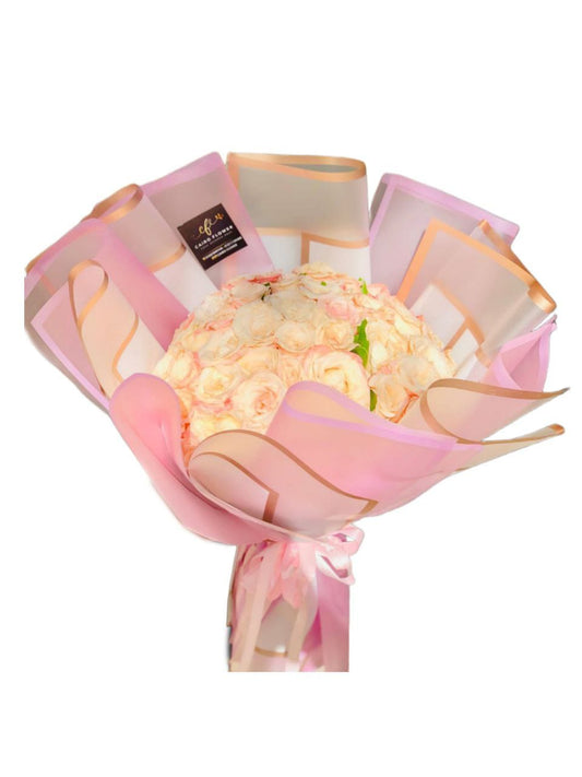“Pure White Blooms with a Blush of Pink”