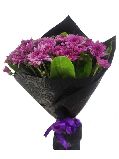 Elegant Purple Chrysanthemum Bouquet